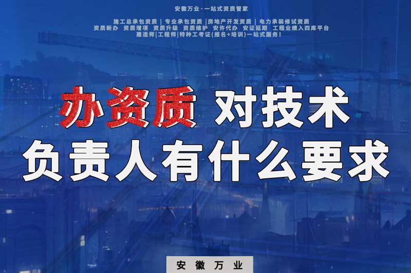 辦資質，對技術負責人有什么要求